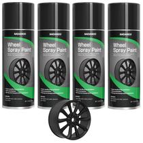 Pintura en spray NADAMOO negro mate para llantas de aluminio 4x370ml