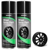 Pintura en Spray NADAMOO para Rines de Aluminio Negro Brillante 390mL 2 Aerosoles Pintura en Spray NADAMOO para Rines de Aluminio Negro Brillante 390mL 2 Aerosoles