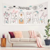 Pintura estética de parede Tapestry Friends 280x150cm Poliéster Pintura estética de parede Tapestry Friends 280x150cm Poliéster
