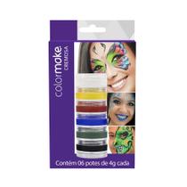 Pintura Facial Cremosa Com 6 Cores 4g Cada ColorMake Ref: 0006