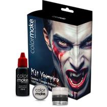 Pintura Facial KIT Especial Vampiro Colormake com Sangue, PÓ HD e Tintas Pintura Facial KIT Especial Vampiro Colormake com Sangue, PÓ HD e Tintas
