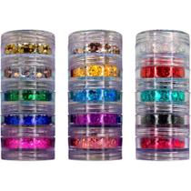 Pintura Facial PÓ Glíter GLOW Power Display com 12