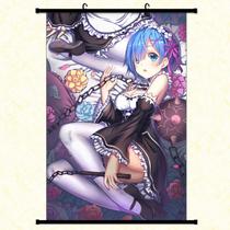 Pintura ilustrativa de parede Scroll Re Zero Rem 40x60cm Pintura ilustrativa de parede Scroll Re Zero Rem 40x60cm