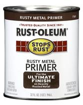Pintura primária Rust-Oleum impede a ferrugem Metal enferrujado 1L de marrom plano Pintura primária Rust-Oleum impede a ferrugem Metal enferrujado 1L de marrom plano