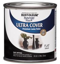 Pintura Rust-Oleum 1976730 Flat Black 236ml de látex