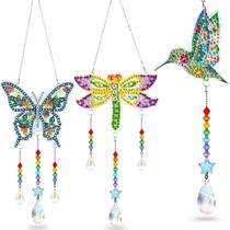 Pintura Suncatcher Wind Chime Jetec Libélula, Borboleta, Beija-flor Pintura Suncatcher Wind Chime Jetec Libélula, Borboleta, Beija-flor