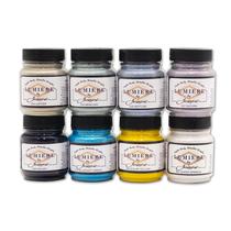 Pintura Textil Jacquard Lumiere 2.25oz Set Celestial de 8 Colores - Pintura Metálica para Tela, Cuero, Lienzo, Papel y Madera - Pintura Acrílica Metálica de Cuerpo Ligero - Pintura Acrílica Metálica Resistente y Vibrante