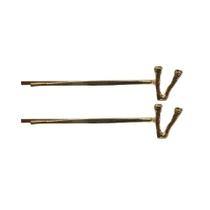 PINUPZ Kit 2 Grampos de Metal Dourado Letra V