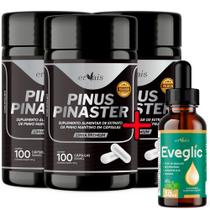 Pinus Pinaster Procianidinas 3 Frascos + 1 Oleo Abacate + Resveratrol + Taurina + Conezima Q10 Gotas - Ervais