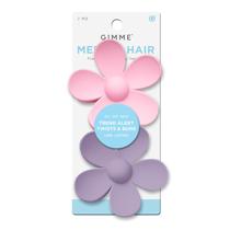 Pinza para el cabello GIMME Mediana Duo flores morado y rosa x2 Pinza para el cabello GIMME Mediana Duo flores morado y rosa x2