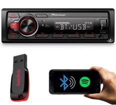 Pioneer Rádio Mp3 Mvh-s218bt Bluetooth Usb Controle Volante + Pendrive