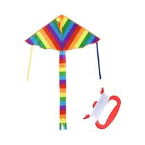 Pipa Arco-Íris Para Crianças: Fácil De Voar, Cauda Longa, Brinquedo Divertido Para Exterior Com