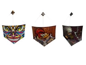 Pipa Bicudo Celofane Desenhado 70cm C/10 Unidades Cor:VARIADOS