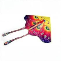 Pipa Borboleta Gigante Em Poliester Importada + 40 Mts Linha D Nylon