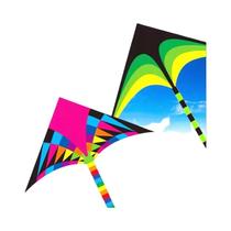 Pipa Grande Arco-Íris Delta Para Crianças Com Caudas De 6m, Linha De Voo E Windsocks De Nylon Para