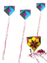 Pipa Kit Completo 3 Pipas + 3 Rabiolas + 1 rolo Linha dez