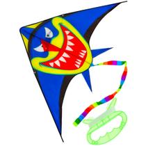 Pipa Raia Papagaio Grande com Linha E Rabiola Reforçado Vareta Fibra e Tecido Poliéster