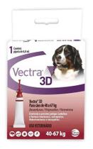 Pipeta Antiparasitário Para Carrapato Ceva Vectra 3d Para Cão De 40kg A 67kg Cor Vermelho