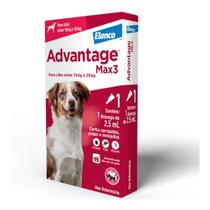 Pipeta Antiparasitário Para Pulga Elanco Advantage Max3 Para Cão De 10kg A 25kg
