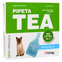 Pipeta Antipulgas Tea 0,5ml Para Gatos Até 4kg Konig Pipeta Antipulgas Tea 0,5ml Para Gatos Até 4kg Konig