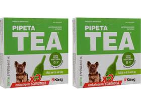 Pipeta Antipulgas Tea Cães 0,6 Até 5 kg - 3 Pipetas - Konig - 2 Unidades