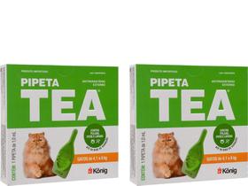 Pipeta Antipulgas Tea Gatos 4,1 Até 8kg - Konig - 2 Unidades