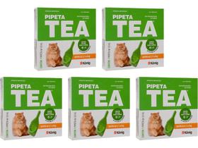 Pipeta Antipulgas Tea Gatos 4,1 Até 8kg - Konig - 5 Unidades