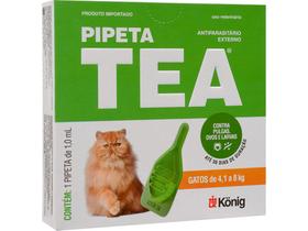 Pipeta Antipulgas Tea Gatos 4,1 Até 8kg - Konig