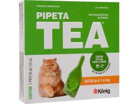 Pipeta Antipulgas Tea Gatos 4,1 Kg Até 8kg - Konig