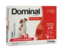 Pipeta Dominal X 3 Cães 10.1 A 25KG 2,5ML