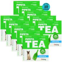 Pipeta Tea 0,5 ml Antiparasitário Contra Pulgas para Gatos de até 4 Kg - König Kit Com 10