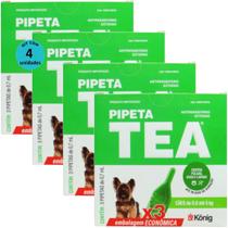 Pipeta Tea 0,7ml Antiparasitário Contra Pulgas P/ Cães de 0,6 até 5 KgC/ 3 unid. Kit C/ 4 Cxs