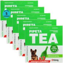 Pipeta Tea 0,7ml Antiparasitário Contra Pulgas P/ Cães de 0,6 até 5 KgC/ 3 unid. Kit C/ 5 Cxs