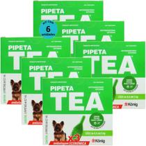 Pipeta Tea 0,7ml Antiparasitário Contra Pulgas Para Cães de 0,6 até 5 Kg Com 3 unid Kit Com 6 Cxs