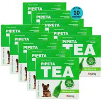 Pipeta Tea 0,7ml Antiparasitário Contra Pulgas para Cães de 0,6 até 5 Kg - König Kit Com 10