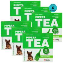 Pipeta Tea 0,7ml Antiparasitário Contra Pulgas para Cães de 0,6 até 5 Kg - König Kit Com 6