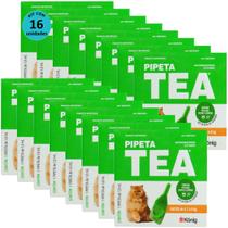 Pipeta Tea 1,0 ml Antiparasitário Contra Pulgas para Gatos de 4,1 até 8 Kg Kit Com 16