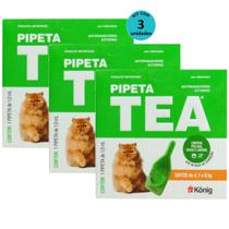 Pipeta Tea 1,0 ml Antiparasitário Contra Pulgas para Gatos de 4,1 até 8 Kg - König Kit Com 3