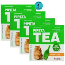 Pipeta Tea 1,0 ml Antiparasitário Contra Pulgas para Gatos de 4,1 até 8 Kg - König Kit Com 4