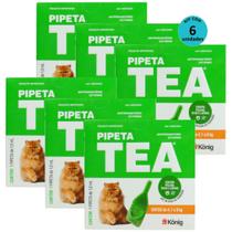 Pipeta Tea 1,0 ml Antiparasitário Contra Pulgas para Gatos de 4,1 até 8 Kg - König Kit Com 6