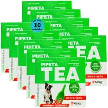 Pipeta Tea 3,2ml Antiparasitário Contra Pulgas P/ Cães de 10,1 até 25 Kg C/ 3 unid. Kit C/ 10 Cxs