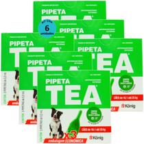 Pipeta Tea 3,2ml Antiparasitário Contra Pulgas P/ Cães de 10,1 até 25 Kg C/ 3 unid. Kit C/ 6 Cxs