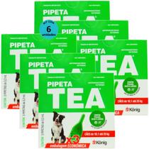 Pipeta Tea 3,2ml Antiparasitário Contra Pulgas Para Cães de 10,1 até 25 Kg Com 3 unid Kit Com 6 Cxs