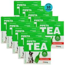 Pipeta Tea 3,2ml Antiparasitário Contra Pulgas para Cães de 10,1 até 25 Kg - König Kit Com 10