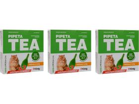 Pipeta Tea Antipulgas Gatos 4,1 Kg Até 8kg - 3 Pipetas - Konig - 3 Unidades