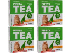 Pipeta Tea Antipulgas Gatos 4,1 Kg Até 8kg - 3 Pipetas - Konig - 4 Unidades