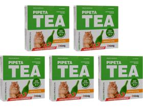 Pipeta Tea Antipulgas Gatos 4,1 Kg Até 8kg - 3 Pipetas - Konig - 5 Unidades