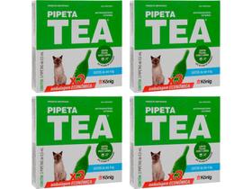 Pipeta Tea Antipulgas Gatos Até 4kg - 3 Pipetas - Konig - 4 Unidades