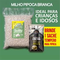 Pipoca branca milho especial 1 kilo Pipoca branca milho especial 1 kilo
