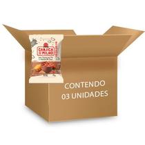 Pipoca de Canjica de Milho com Cacau em Pó e Açúcar de Coco Okoshi contendo 3 pacotes de 50g cada